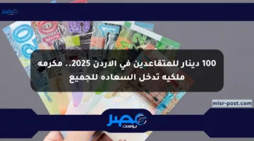 100 دينار للمتقاعدين في الأردن 2025.. مكرمة ملكية تدخل السعادة للجميع